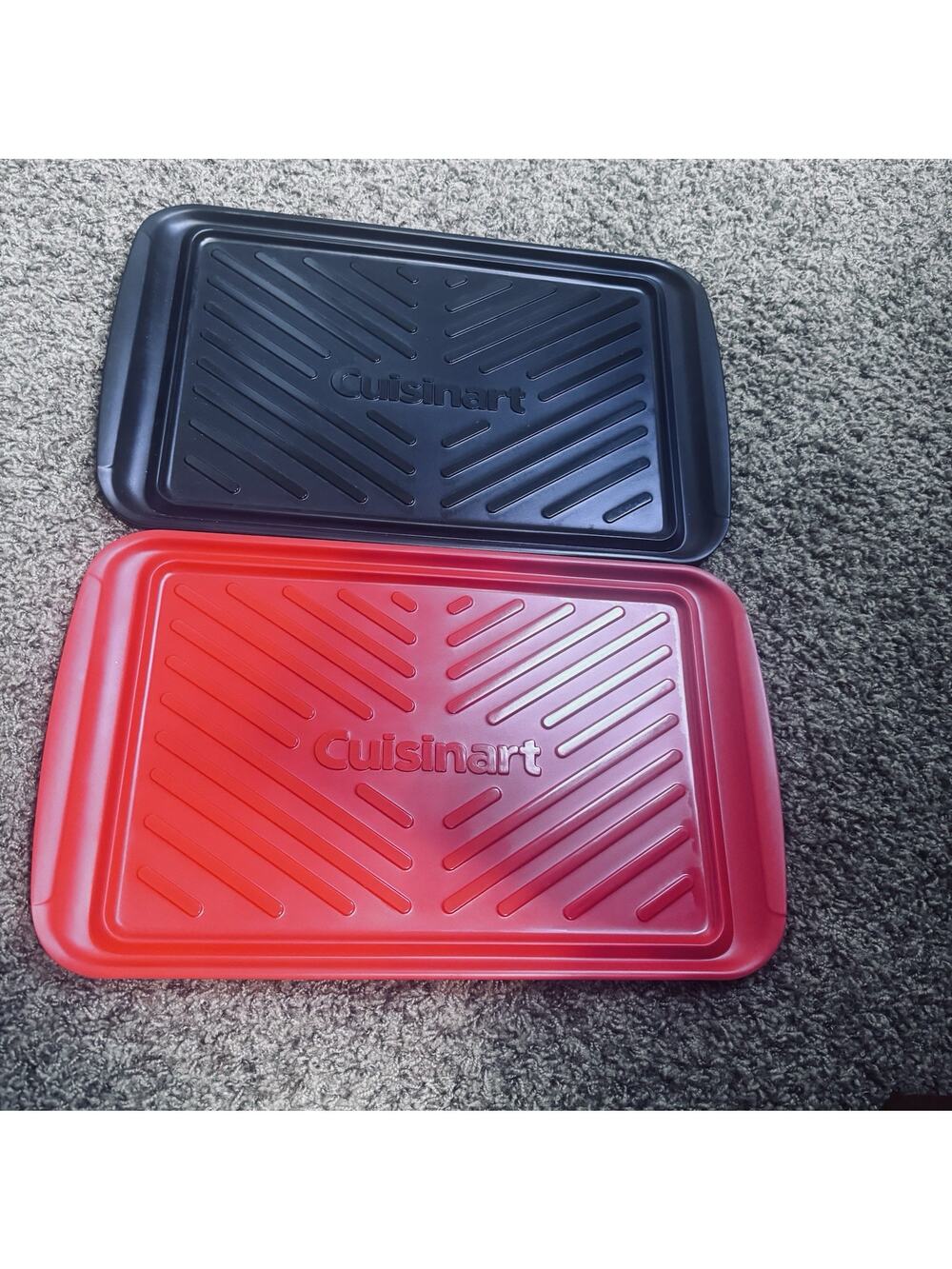 Cuisinart Grilling Prep & Serve‎ Trays Black and Red Large 17 X 10. 5 Bbq Grill